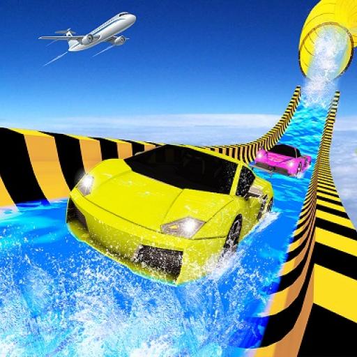 Water Slide Car Racing adventure 2020