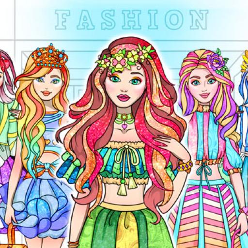 Girl Coloring Dress Up Games