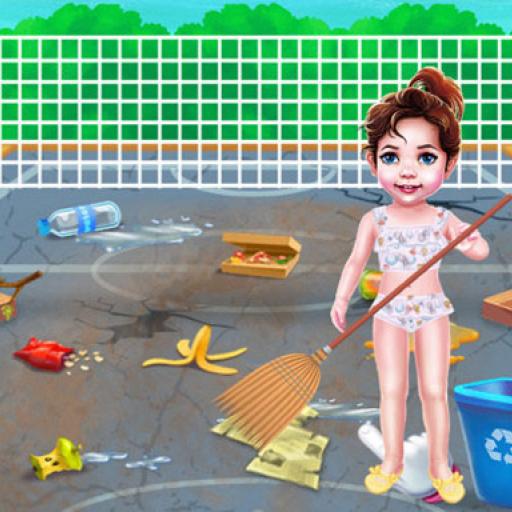Baby Taylor Beach Cleaning Day