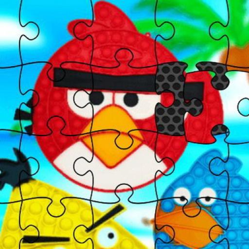 Funny Birds Pop It Jigsaw