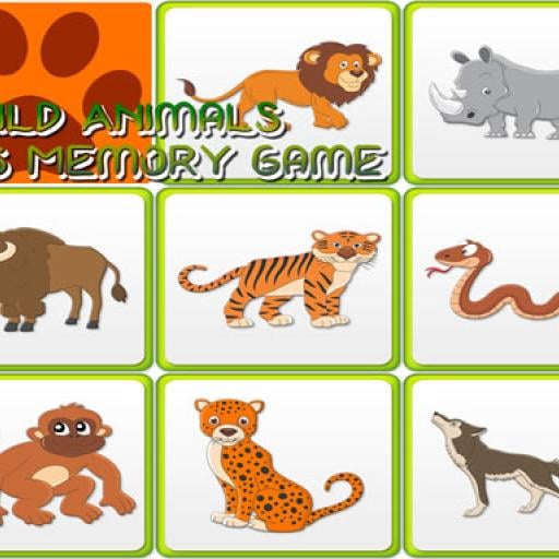 Kids Memory - Wild Animals