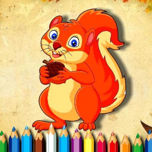 Squirrel Coloring Book