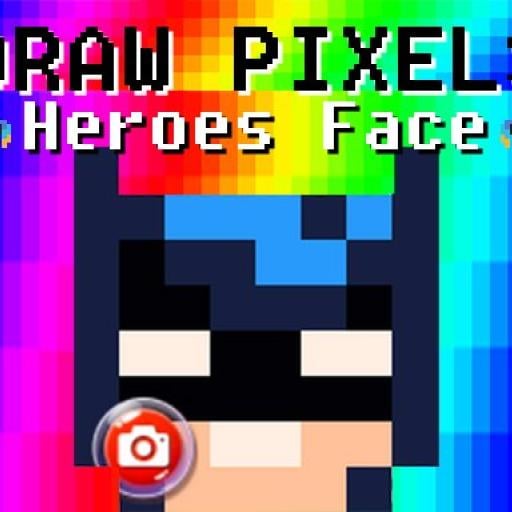 Draw Pixels Heroes Face