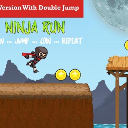 Ninja Run Game with Double Jump