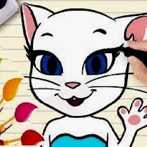 Talking Angela Coloring Book
