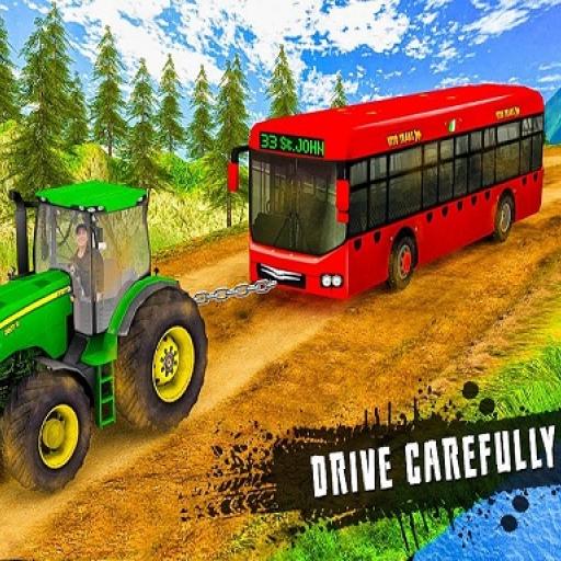 Chained Tractor Towing Rescue