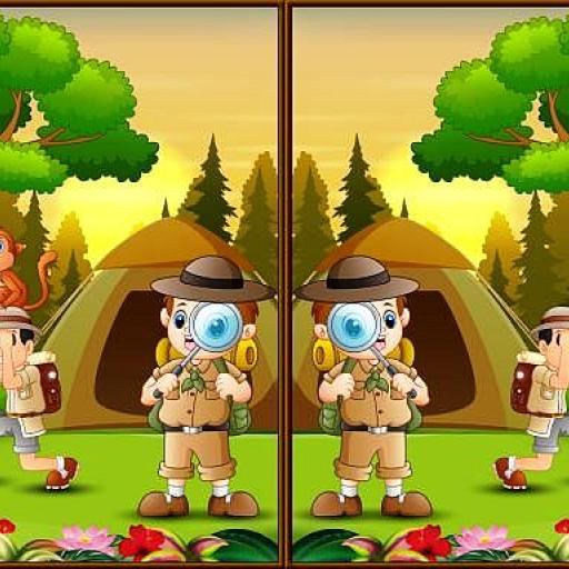 Spot 5 Differences Camping