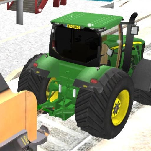 Tractor Towing Train