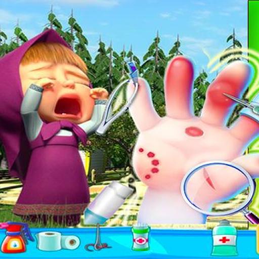 Masha Bee Hand Doctor Game Online - Hospital Surge