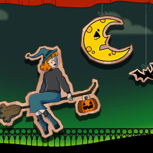 Halloween Witch Fly