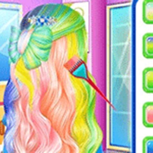 Princess Fashion Rainbow Hairstyle Design