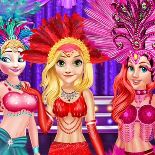 Princess as Los Vegas Showgirls