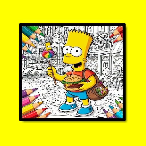 BTS Simpsons Coloring Book
