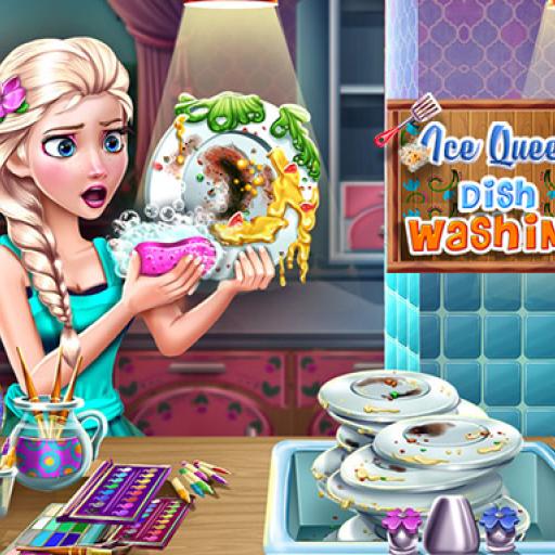 Ice Queen Dish Washing