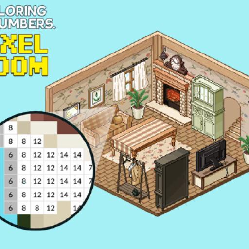 Coloring by Numbers. Pixel Rooms