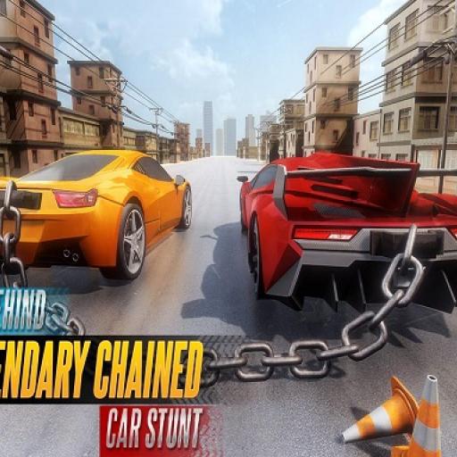 Chained Car Stunts Race Mega Ramp GT Racing